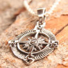 Collier compas rose des vents argent