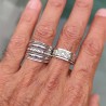 Bague large Carillo et anneau tournant Tabao argent
