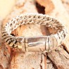 Grosse gourmette argent maille torsadée fermoir cliquet