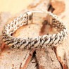 Gros bracelet pour homme maille originale argent massif
