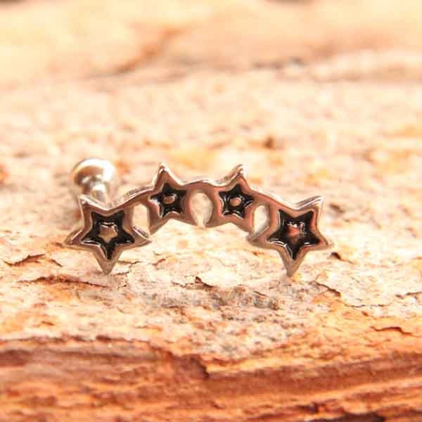 Barbell Piercing Helix/tragus En Acier Chirurgical - Tige 1.2mm, Longueur 6mm - Neuf Avec étiquettes