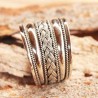 Bague ethnique évasée Binîm argent