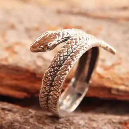 Bague Archibalt en argent enroulé ciselé