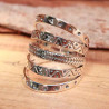 Bague large ethnique kouma ajourée ciselée