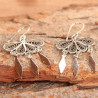 Boucles d'oreilles fantaisie Indiennes Barathi filigranes d'argent