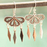 Boucles d'oreilles Barathi en filigranes d'argent