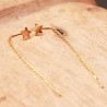 Boucles pendantes Carla étoiles et chaînettes dorées