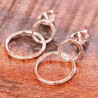 Boucles d'oreilles Kimy deux cercles argent