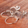Boucles fantaisie cercles  en argent tombant de l'oreille