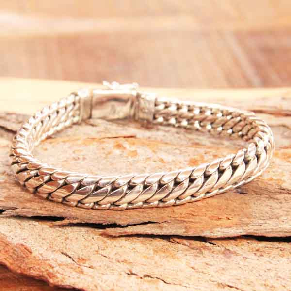 Pince à Cravate STERLL Homme - Vrai Argent 925, Design Damier