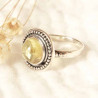 Marquise ronde Parvhati en argent et citrine