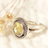 Marquise ronde Parvhati en argent et citrine
