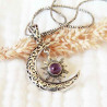 Collier Irma Lune Soleil argent et améthyste