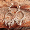 Boucles d'oreilles Indiennes sherma pendantes en argent