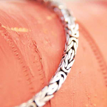 Bracelet Snake maille Balinaise argent 3mm