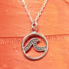 Collier Belhara vague argent et chaîne fine