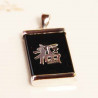Pendentif Chinois porte-bonheur argent onyx