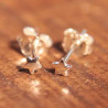 Puces d'oreilles mini étoiles argent