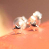 Boucles d'oreilles petites étoiles argent