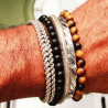 Bracelets pour homme jonc forçat argent massif