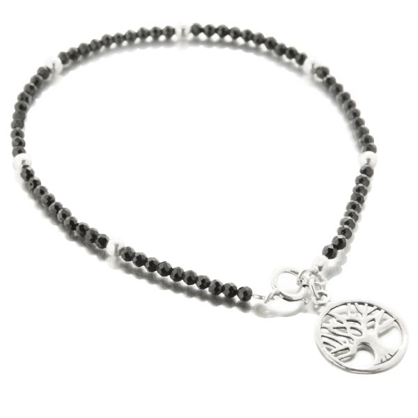 Bracelet arbre de vie en onyx et argent Bracelet arbre de vie en onyx et argent