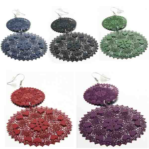 Boucles d'oreilles fantaisies orientales longues et colorées