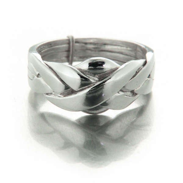 Bague puzzle ou alliance Turque 4 bandes
