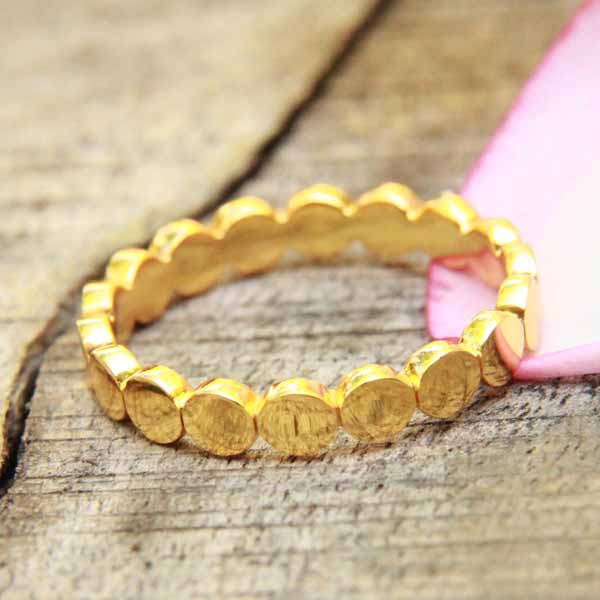 Bague fantaisie anneau doré arrondi