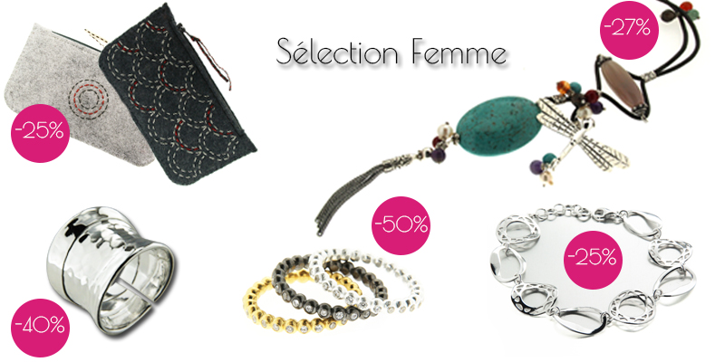 Soldes sélection bijoux et accessoires pour femmes Soldes sélection bijoux et accessoires pour femmes