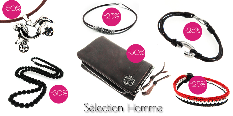 Soldes sélection bijoux et accessoires pour hommes Soldes sélection bijoux et accessoires pour hommes