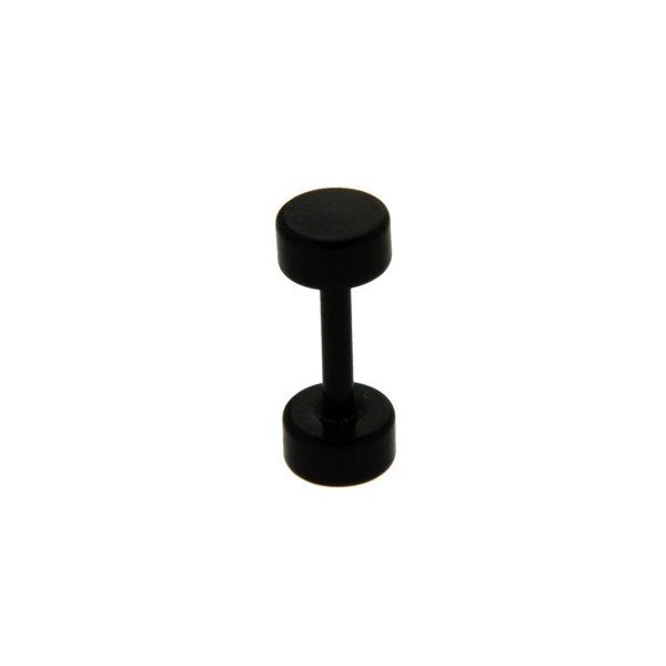 Boucles d'oreilles faux plug en acier noir pour premier ou deuxieme trou