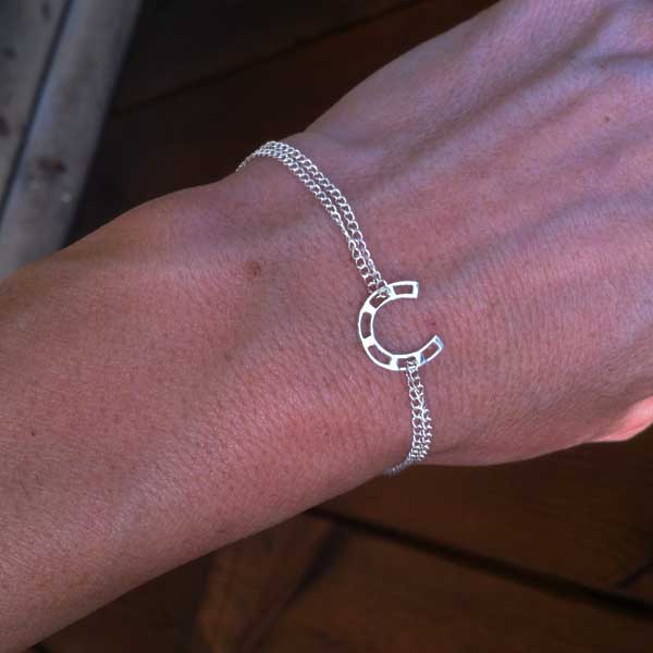 Bracelet argent pour adolescentes fer à cheval Bracelet fer à cheval en argent