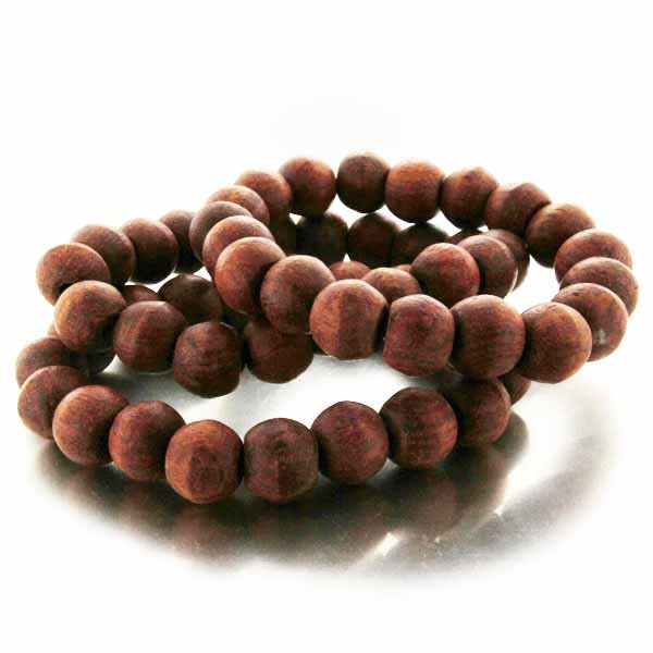 Bracelets mâalas tibétains en perles de bois Bracelets mâalas tibétains en perles de bois