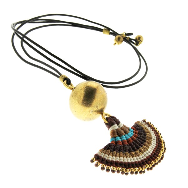 Collier long ethnique au style Amérindien
