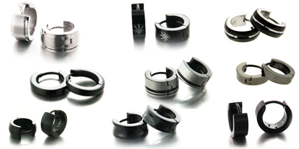 Boucles d'oreilles créoles branchées pour hommes Boucles d'oreilles créoles branchées pour hommes