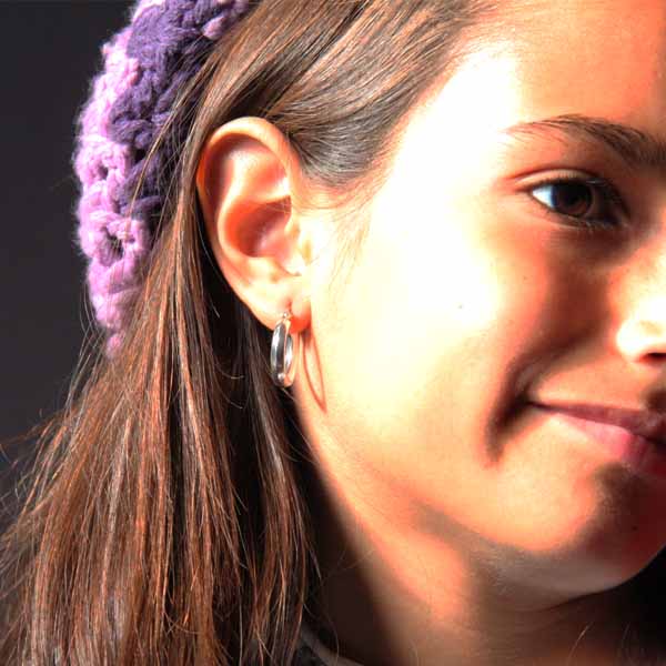 Boucles d'oreilles mi-larges éfilées en argent Boucles d'oreilles mi-larges éfilées en argent