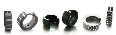 Boucles d'oreilles créoles modernes pour homme 14 mm Boucles d'oreilles créoles modernes pour homme 14 mm