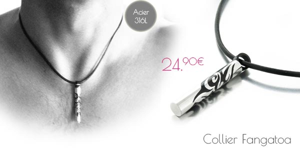 Collier ras de cou masculin Tiki Maoris Collier ras de cou masculin Tiki Maoris