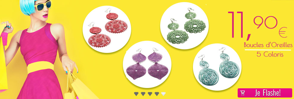 Boucles d'oreilles fantaisie collection printemps