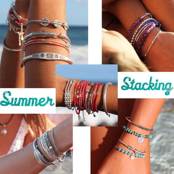 Assortiment de bracelets fantaisie tendance stacking été 2018 Assortiment de bracelets fantaisie tendance stacking été 2018